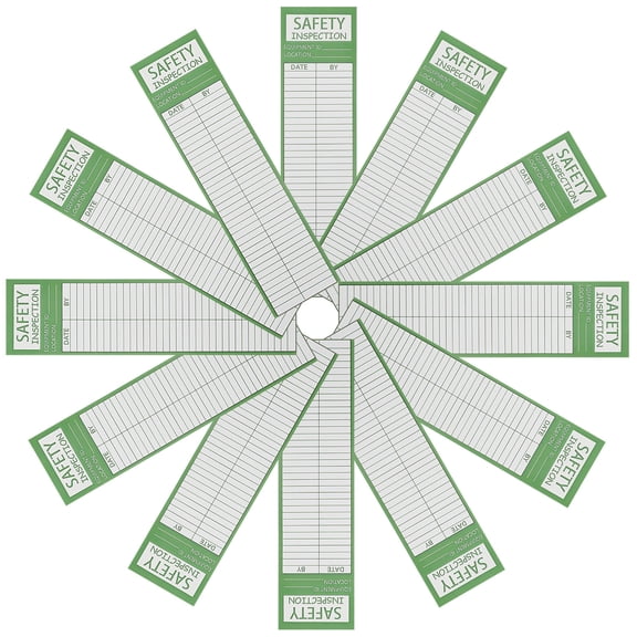 CTIRCHIU 50Pcs Ladder Inspection Labels Green Vinyl Safety Stickers for Monthly Maintenance and Accident Prevention