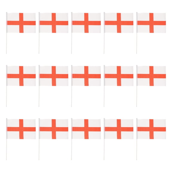 CTIRCHIU 50Pcs Qatar 32 National Handheld Flags Weather Resistant Flags for Parades and Parties