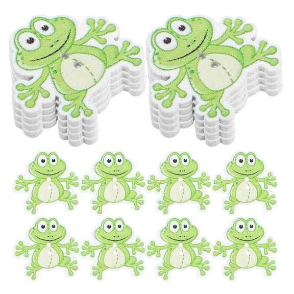 CTIRCHIU 50Pcs Novelty Buttons Wood Green Round for Diy Projects Hats Handbags Accessories