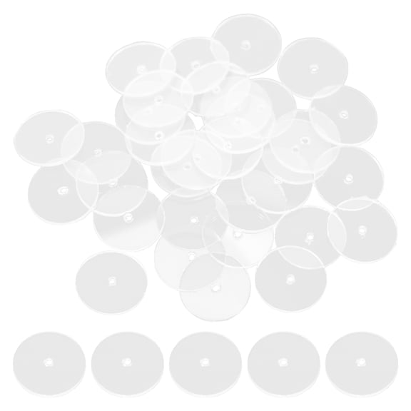 CTIRCHIU 50Pcs Plastic Discs for Jewelry Clear Ear Lobe Support Patches for Large Heavy Earrings