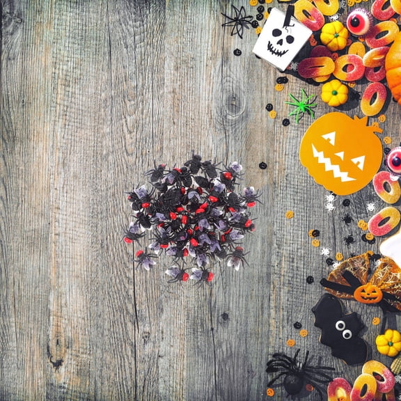 CTIRCHIU 50Pcs Black Fake Fly Prop Artificial Plastic Tricky Prop for April Fools Day Mischief