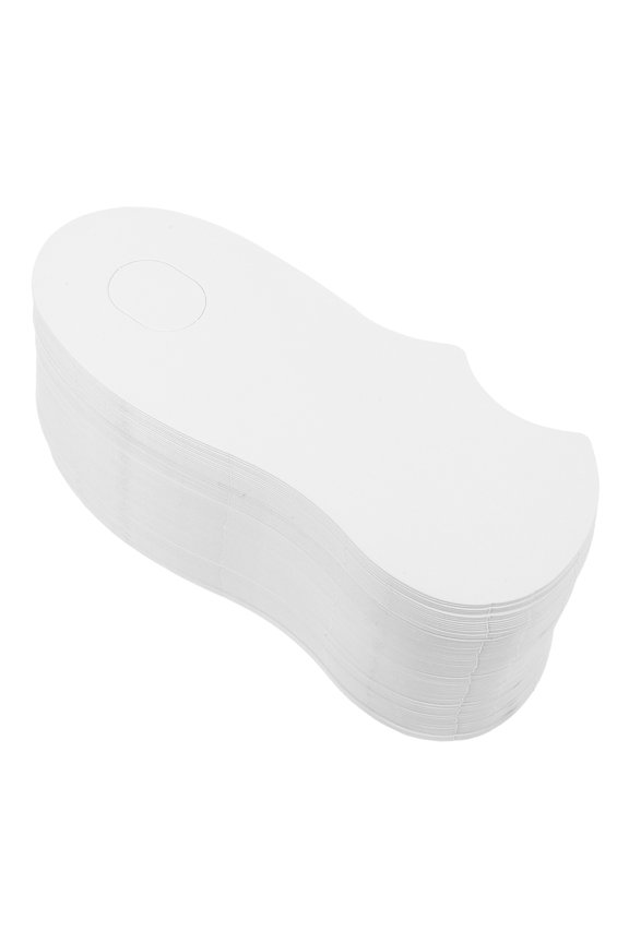 50Pcs White Cardboard Sock Display Cards Curved Sock Shapers for Retail and Storage Use
