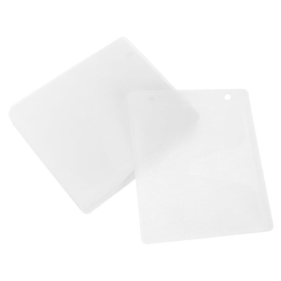 CTIRCHIU 50Pcs White Double Sided Disc Sleeve Refills Plastic Binder Pages for Music Dvd Storage