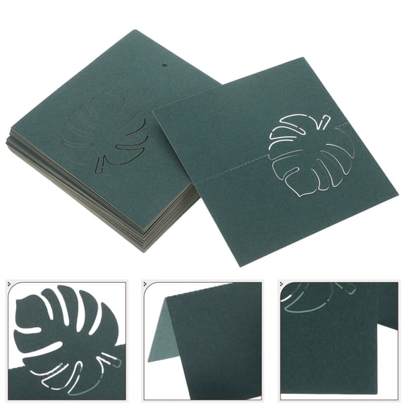 CTIRCHIU 50pcs Party Place Card with Table Name Tent in Green Color for Elegant Style Name Identification Conference