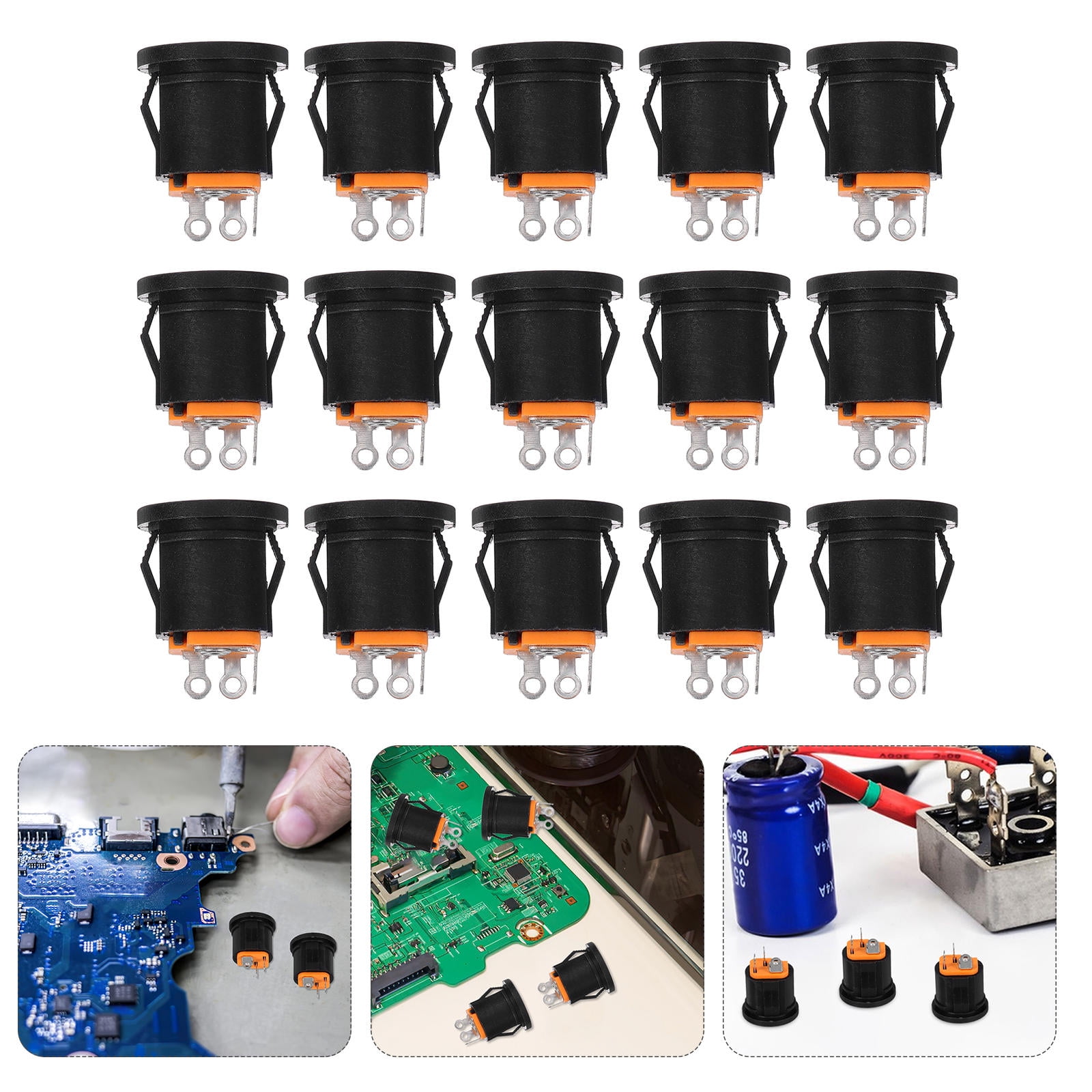 CTIRCHIU 50Pcs Dc Power Socket with Locking Mechanism Black for Home ...