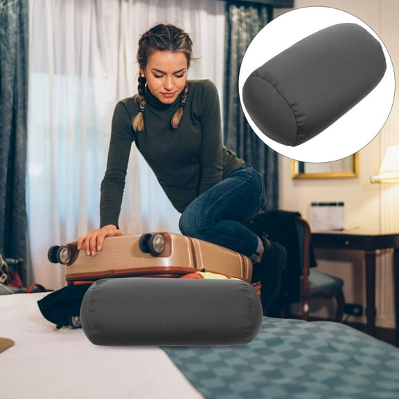 CTIRCHIU Cylinder Pillow Grey Ergonomic Design for Neck and Back Comfort on Sofa