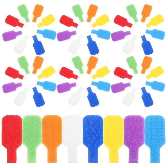 CTIRCHIU 56Pcs Assorted Color Cable Tags with Writable Surface for Efficient Data Cable Organizing and Tracking
