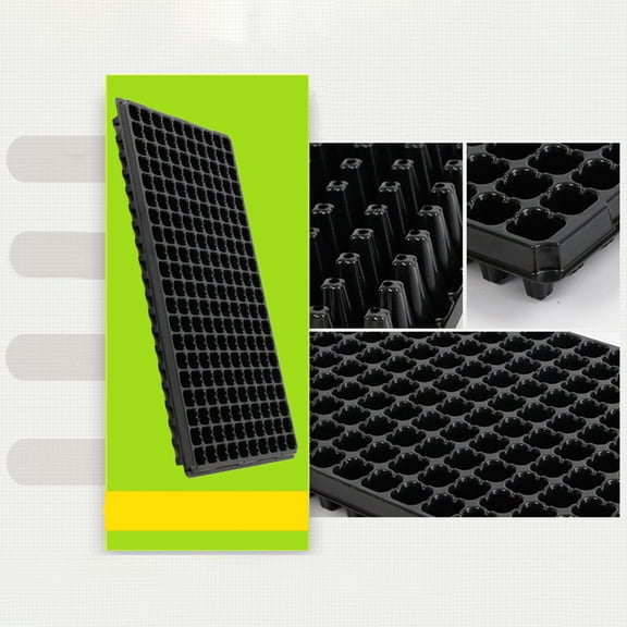 CTIRCHIU 5Pcs Black Plastic Growing Trays with Hole Design for Easy Rooting and Plant Holding