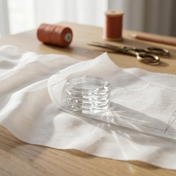 CTIRCHIU Set of 5 Clear Glass Paper Weights for Sewing and Fabric Patterns, , Ergonomic Design for Precise Crafting