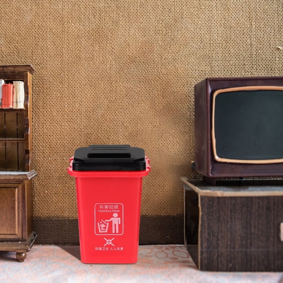 CTIRCHIU Dollhouse Waste Basket Realistic Design Assorted Colors for Decor 5Pcs