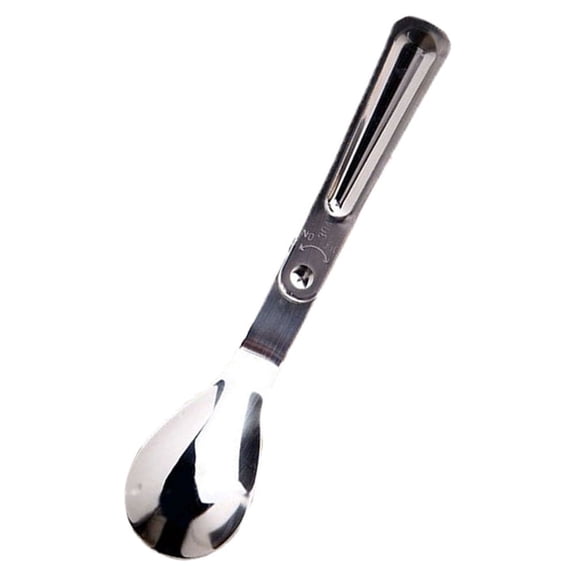 CTIRCHIU 5-Pack Foldable Stainless Steel Stirring Spoons Set with Ergonomic Handles, Portable and Tableware for Kitchen
