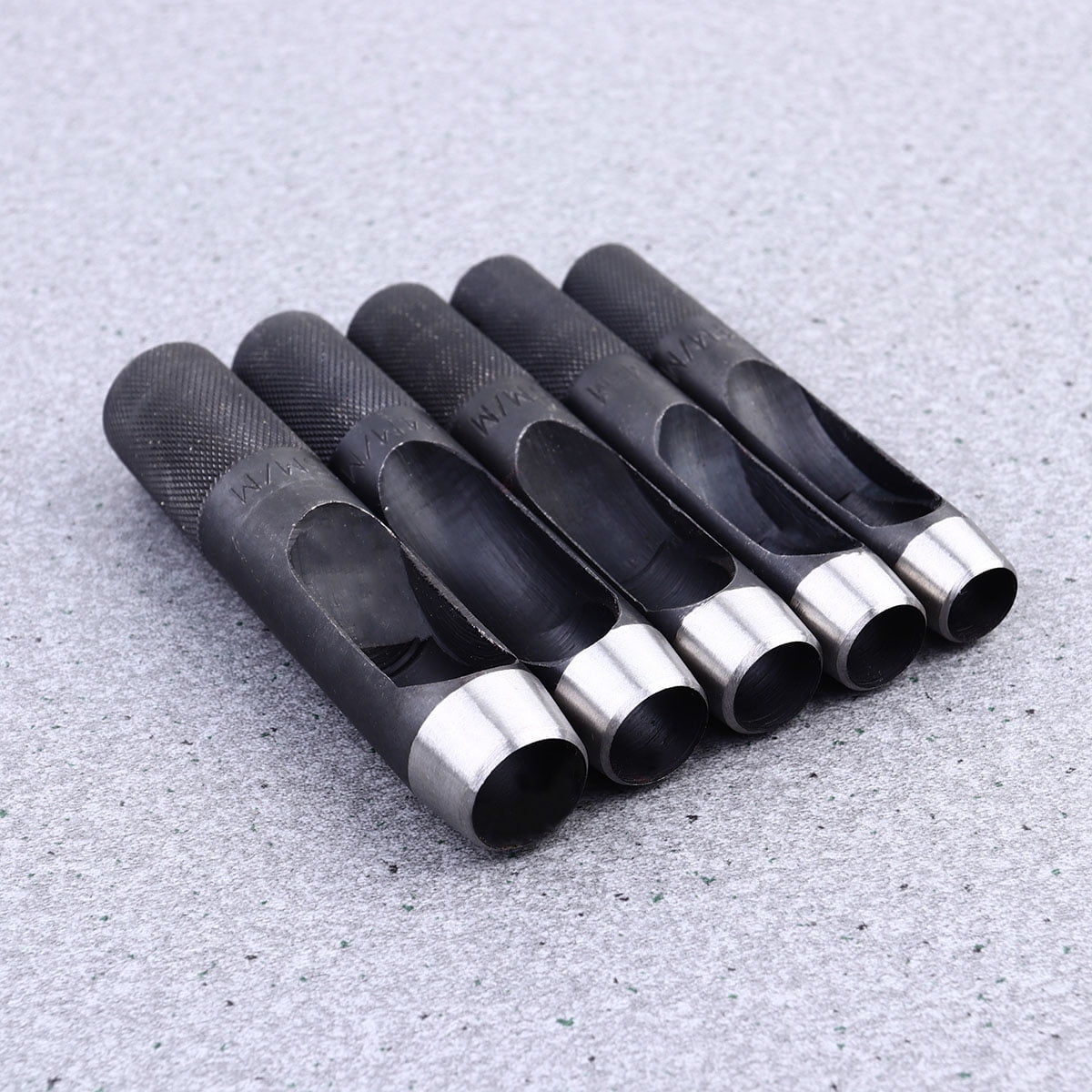 CTIRCHIU 5Pcs Hole Punch Set Black Professional Hollow Punch for Craft Clothing and Bags