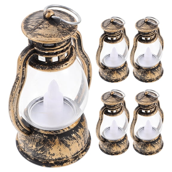 CTIRCHIU Set of 5 Rustic Lantern Ornaments for Christmas Party Decoration and Home Holiday Decor