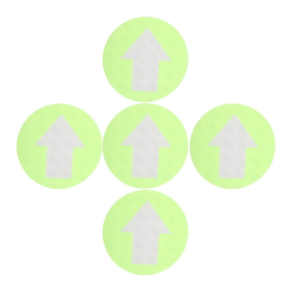 CTIRCHIU 5Pcs Light Green Reflective Arrow Direction Signs PVC for Clear Outdoor Pathway and Camping Use