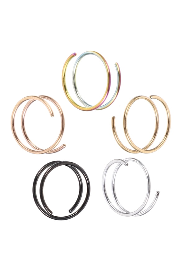 Rose Nose 5-Pack Nose Piercing Set for Stylish Look