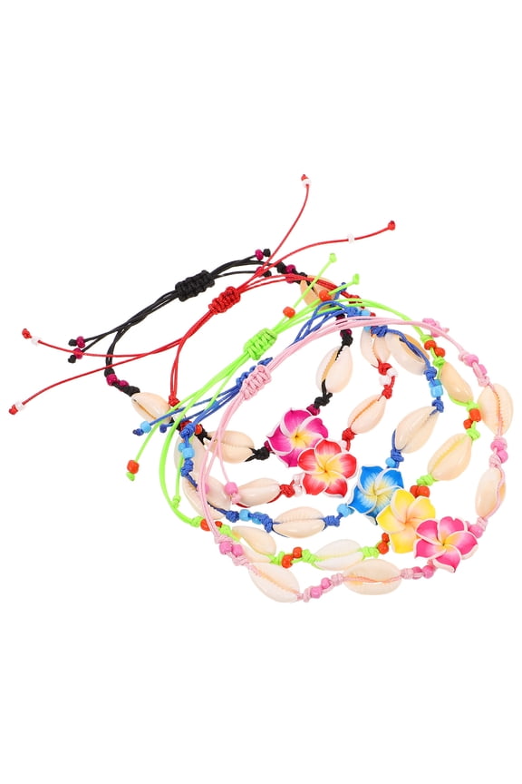 5Pcs Ocean Bracelet for Women in Braided Cords with Shell Craft Design