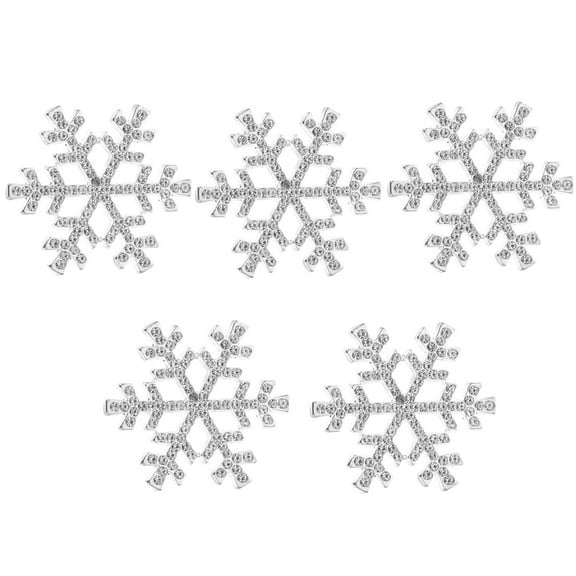 CTIRCHIU  5pcs Snowflake Button Decorations for Scrapbooking and Crafts