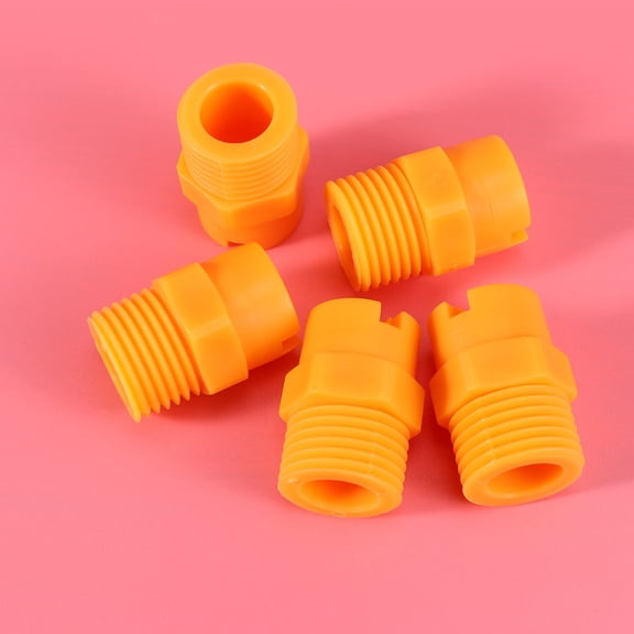 CTIRCHIU 5Pcs Washing Use Sprayer Connector in Yellow PP Plastic with Fan Shaped Spray