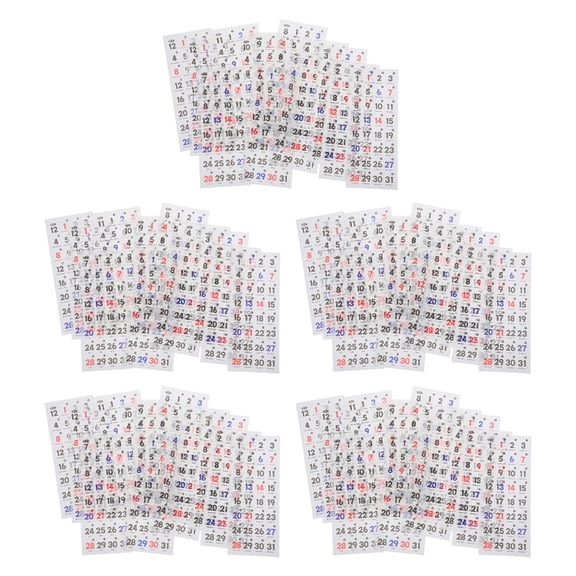 CTIRCHIU 5 Sets Washi Paper Date Labels for Planners, Calendars, Journals - Versatile Decorative Stickers for Organizing