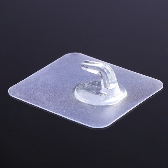 CTIRCHIU 5-Pack Clear Heavy Duty Self-Adhesive Wall Hooks, Strong Hanging Hooks for Home, Office, and Indoor Organization