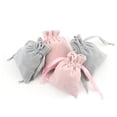 thumbnail image 1 of CTIRCHIU 6 Pcs Drawstring Bags Small Cloth Grey for Organization Women, 1 of 8