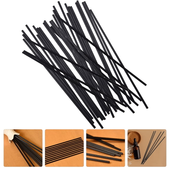 CTIRCHIU Black Fiber Reed Diffusers for Home Aromatherapy, Flameless Scent Sticks, 60 Pieces for Fragrance