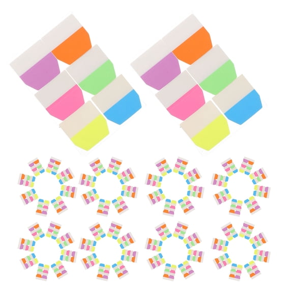 CTIRCHIU 600Pcs Fluorescent Annotation Tabs Writable Sticky Page Markers with Unique Shapes