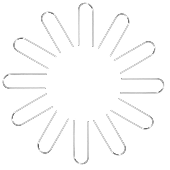 CTIRCHIU 60pcs U Shape Nichrome Jump Rings Silver Alloy for Kiln Firing Ceramic Art Projects