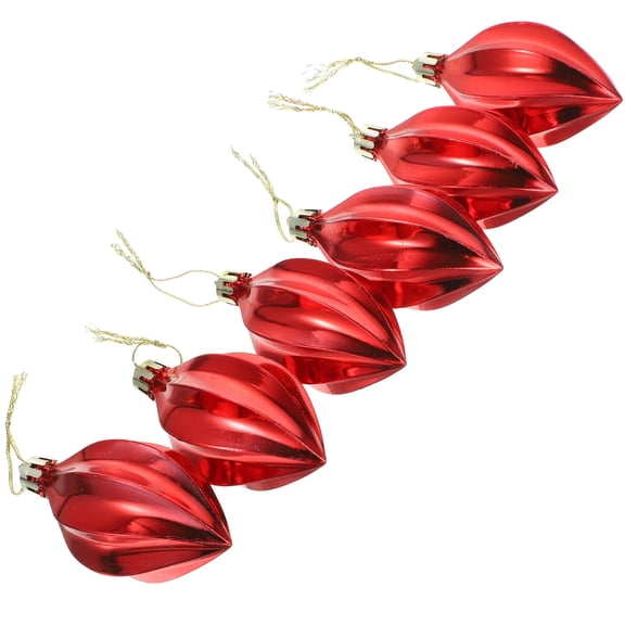 CTIRCHIU Red Christmas Tree Ornament Ball for Vibrant Holiday Decor 6Pcs