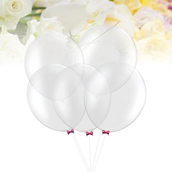 CTIRCHIU 6Pcs Transparent Latex Party Balloons Round Decorative Balloons for Birthday Wedding