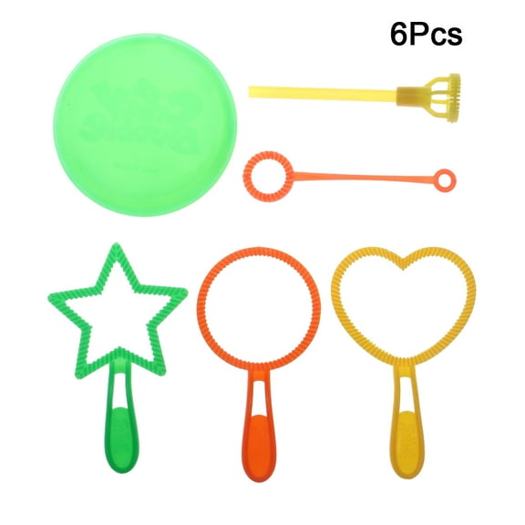 CTIRCHIU 6Pcs Assorted Color Bubble Wand Tool Bubble Maker Plastic Durable Fun
