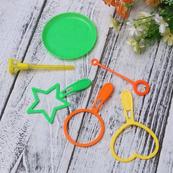 CTIRCHIU 6Pcs Assorted Color Bubble Wand Tool Bubble Maker Plastic Durable Fun