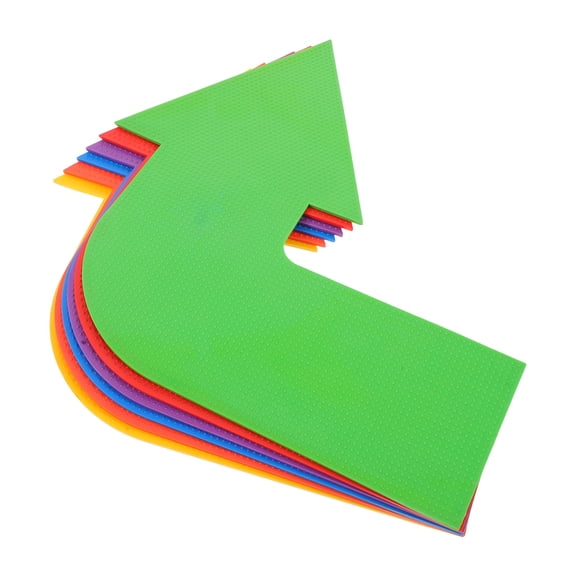 CTIRCHIU 6Pcs Assorted Color Sports Training Markers with Clear Boundary Lines and Arrow Indicators for Court Layout