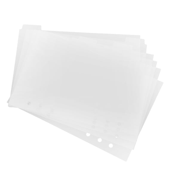 CTIRCHIU 6Pcs Clear Acrylic Binder Divider Sheets for A5 Notebooks with Tab Separators