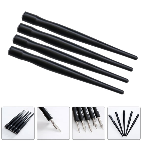 CTIRCHIU 6Pcs Easy Install Black Dip Pen Holders for Writing and Drawing with Compatible Nibs