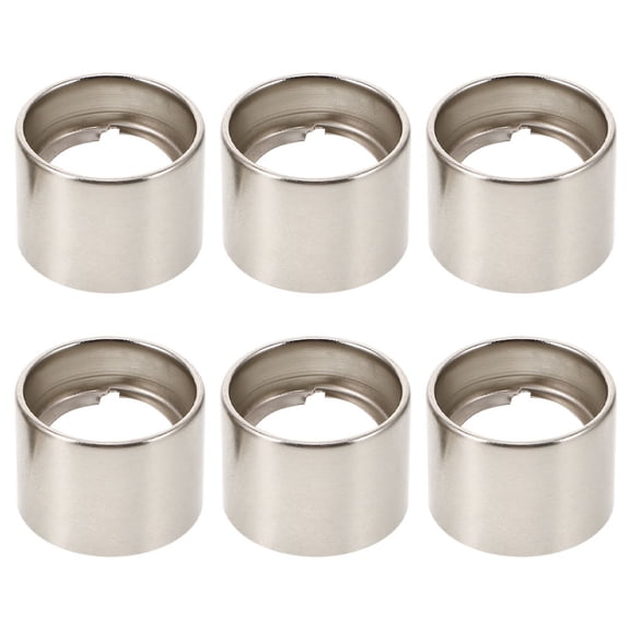 CTIRCHIU 6Pcs Lamp Holder Socket Ring Silver Metal for Secure Fits on Medium Base E26 E27 Lamps