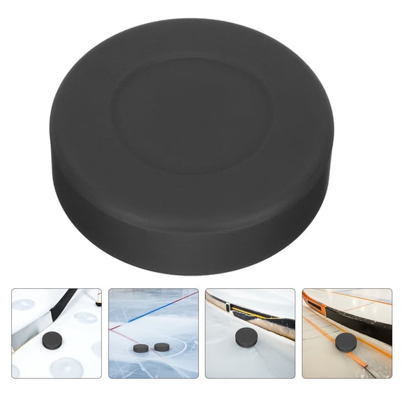 CTIRCHIU 6-Pack Matte Black Low Rebound Hockey Pucks for Training, Practice, and Skill Improvement
