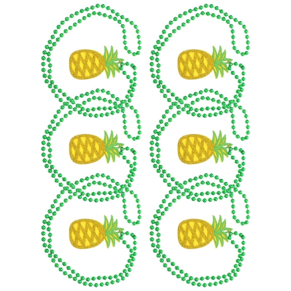CTIRCHIU 6Pcs Pineapple Pendant Necklace Hawaiian Birthday Party Tropical Decorations