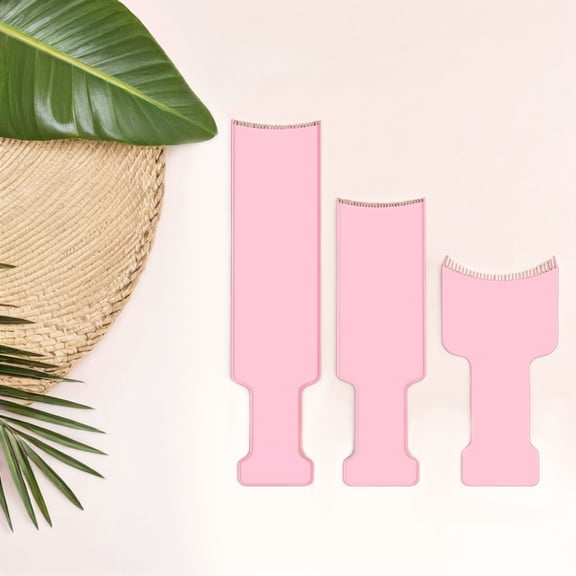 CTIRCHIU 6Pcs Pink Hair Highlighting Paddle Comb Set for Hairdressing with Comfortable Grip