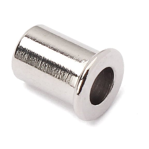 CTIRCHIU 6Pcs Plated Silver String Through Body Ferrules Perfect Replacement for Guitar String Caps