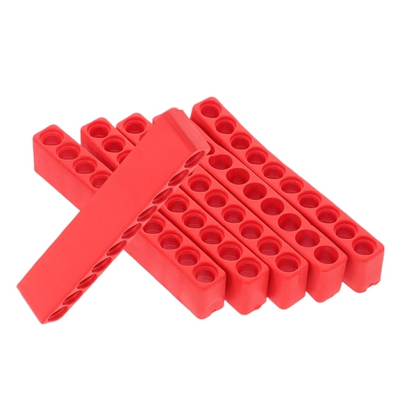 CTIRCHIU 6-Pack Red Plastic Router Bit Storage Case with 10 Slots for Screwdriver Bits Organizer