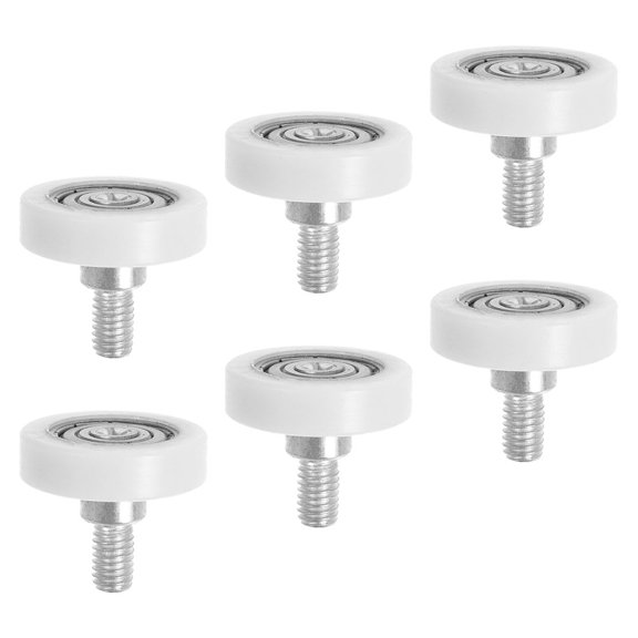 CTIRCHIU 6Pcs Roller Glide Replacement Carbon Steel White Wheels For Vending Machine And Furniture Drawers