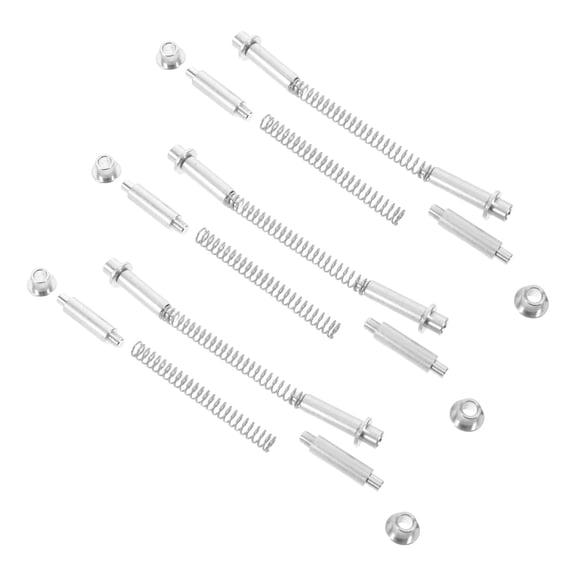 CTIRCHIU 6Pcs Universal Screen Door Hinge Pin Kit Plated Silver with Bushings Springs for Easy Replacement