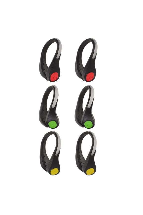 6Pcs Weather Resistant LED Shoe Clip Lights for Night Running and Cycling Visibility