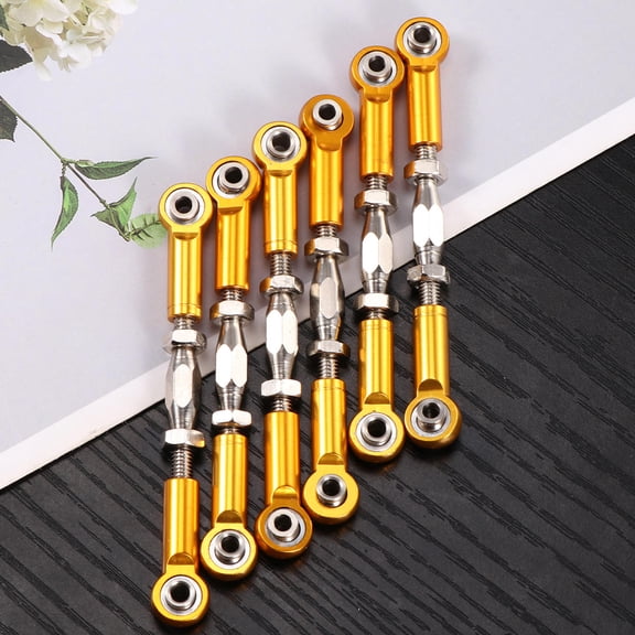 CTIRCHIU 6Pcs Rod Linkage for Truck Adjustable Aluminum Alloy Easy Install Yellow
