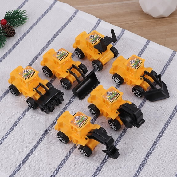 CTIRCHIU 6pcs Construction Vehicle Toy Set Yellow Toys for Special Days Decoration