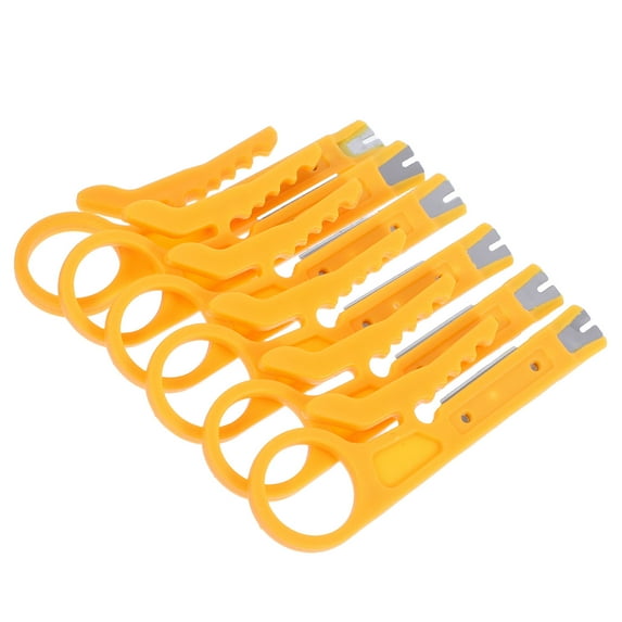 CTIRCHIU 6-Piece Yellow Wire Stripping and Crimping Tool Set for Network Cables and Electrical Wiring Work