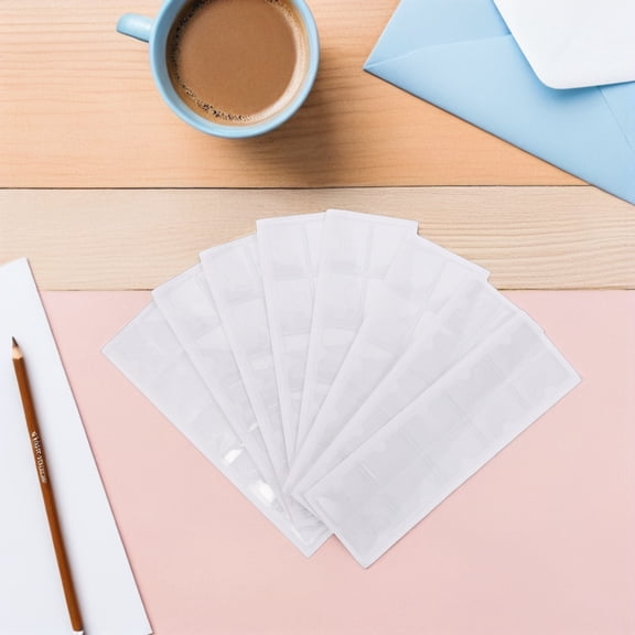 CTIRCHIU Clear Self-Adhesive Label Pockets, Waterproof, PVC, Easy Identification, for Storage, 80Pcs