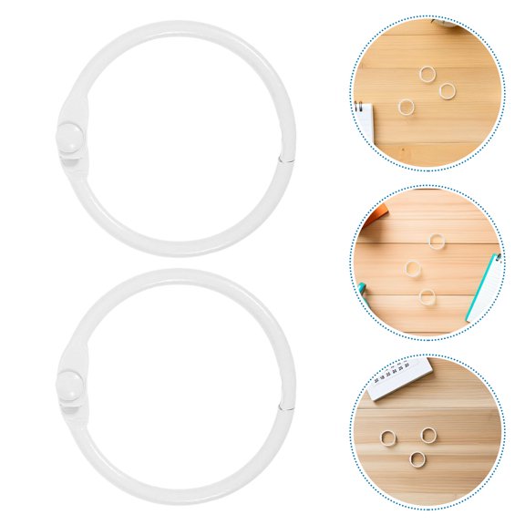 CTIRCHIU 80Pcs Easy Swivel White Metal Book Binding Rings for Index Cards and Calendar Fastener