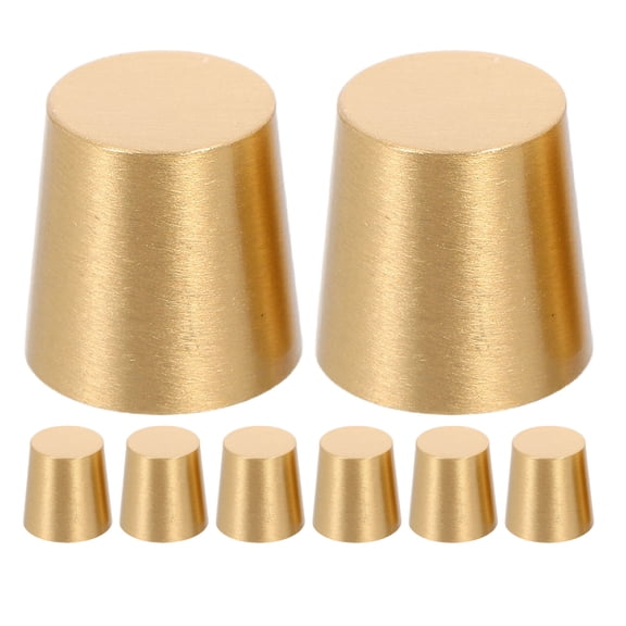 CTIRCHIU 8Pcs Brass Cutting Board Feet for Home Wooden Tray Riser with Stable Conical Design and Polished Finish